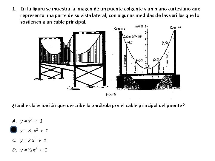 1. En la figura se muestra la imagen de un puente colgante y un