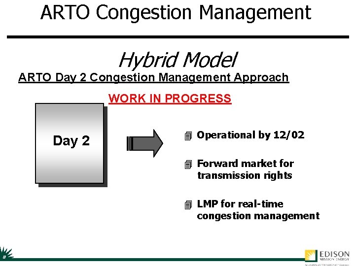ARTO Congestion Management Hybrid Model ARTO Day 2 Congestion Management Approach WORK IN PROGRESS ARTO Congestion Management Hybrid Model ARTO Day 2 Congestion Management Approach WORK IN PROGRESS