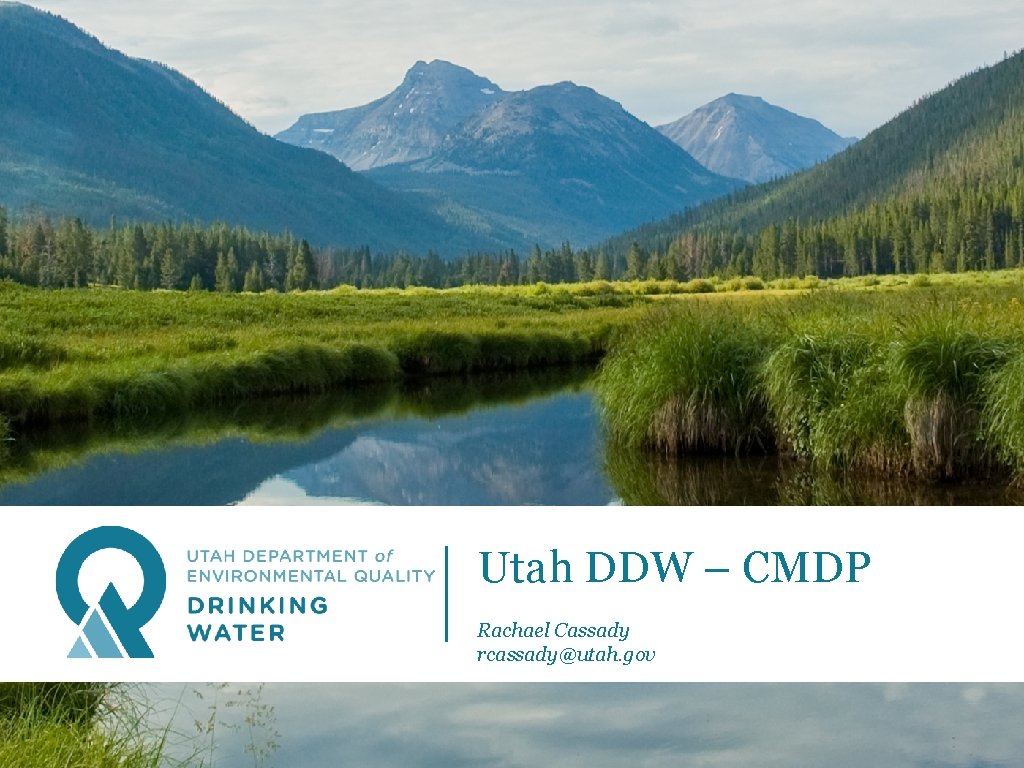 Utah DDW – CMDP Rachael Cassady rcassady@utah. gov 1 