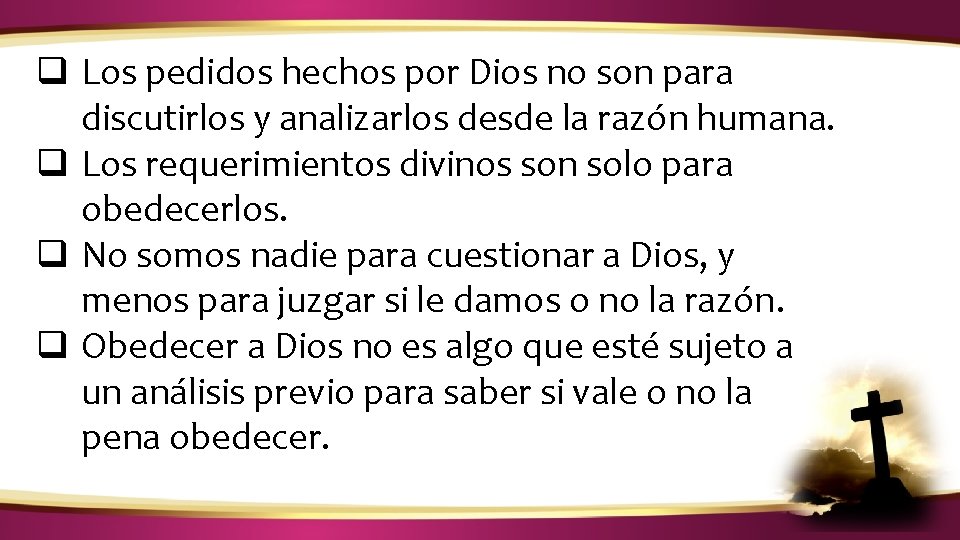 ¿CÓMO IDENTIFICAR LA VOZ DE DIOS? q Los pedidos hechos por Dios no son ¿CÓMO IDENTIFICAR LA VOZ DE DIOS? q Los pedidos hechos por Dios no son