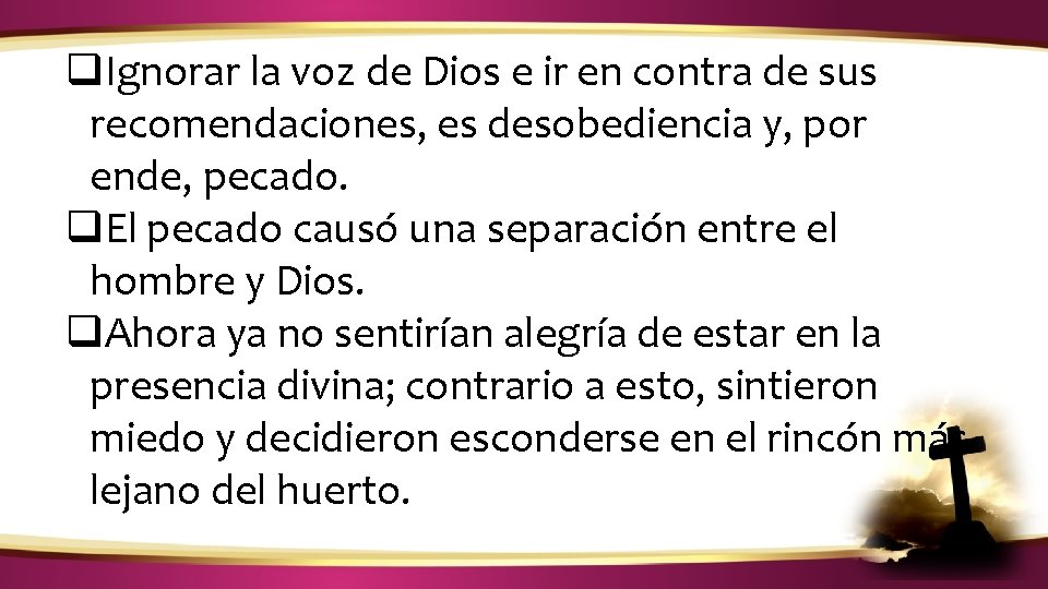 ¿CÓMO IDENTIFICAR LA VOZ DE DIOS? q. Ignorar la voz de Dios e ir ¿CÓMO IDENTIFICAR LA VOZ DE DIOS? q. Ignorar la voz de Dios e ir