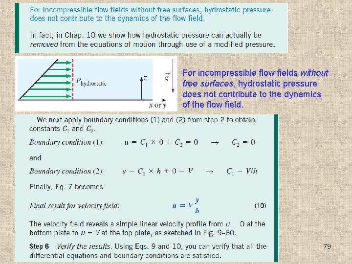 For incompressible flow fields without free surfaces, hydrostatic pressure does not contribute to the