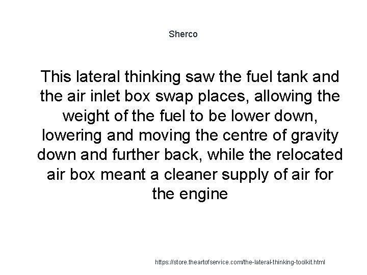 Sherco 1 This lateral thinking saw the fuel tank and the air inlet box