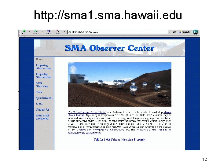 http: //sma 1. sma. hawaii. edu 12 