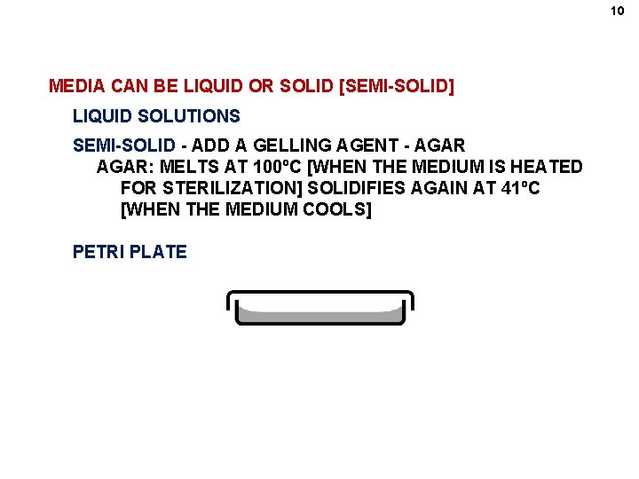 10 MEDIA CAN BE LIQUID OR SOLID [SEMI-SOLID] LIQUID SOLUTIONS SEMI-SOLID - ADD A