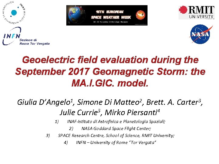 Geoelectric field evaluation during the September 2017 Geomagnetic Storm: the MA. I. GIC. model.