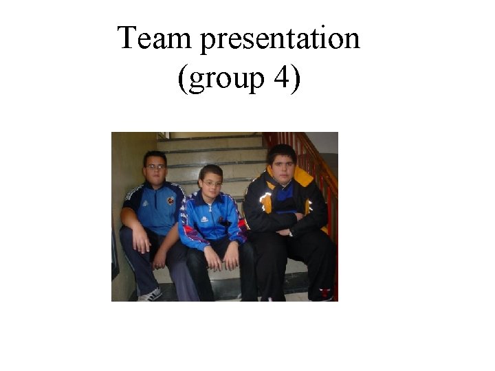 Team presentation (group 4) 