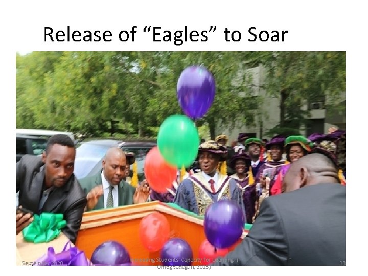 Release of “Eagles” to Soar September 2020 Increasing Students' Capacity for Learning -( Omogbadegun,