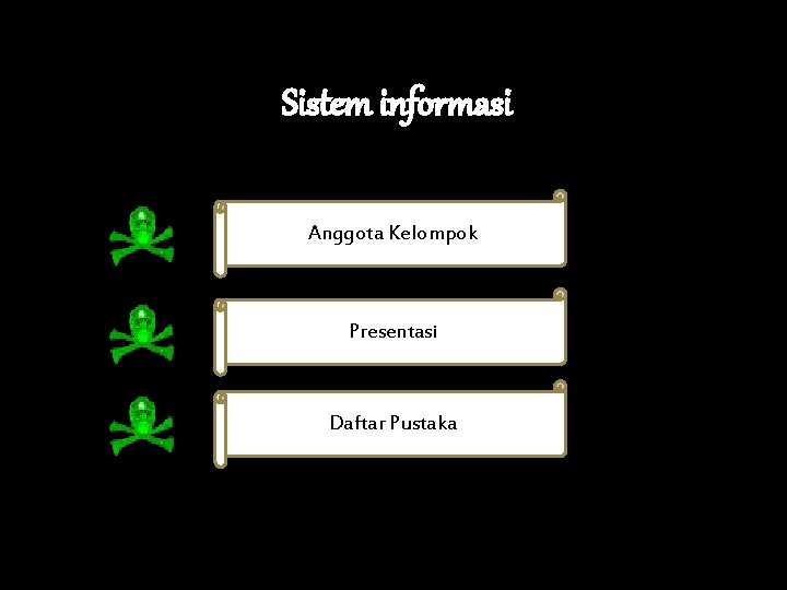 Sistem informasi Anggota Kelompok Presentasi Daftar Pustaka 