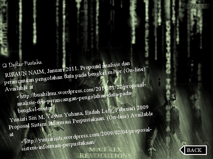 Daftar Pustaka lisis dan a l a s o p o r ne) 2011.