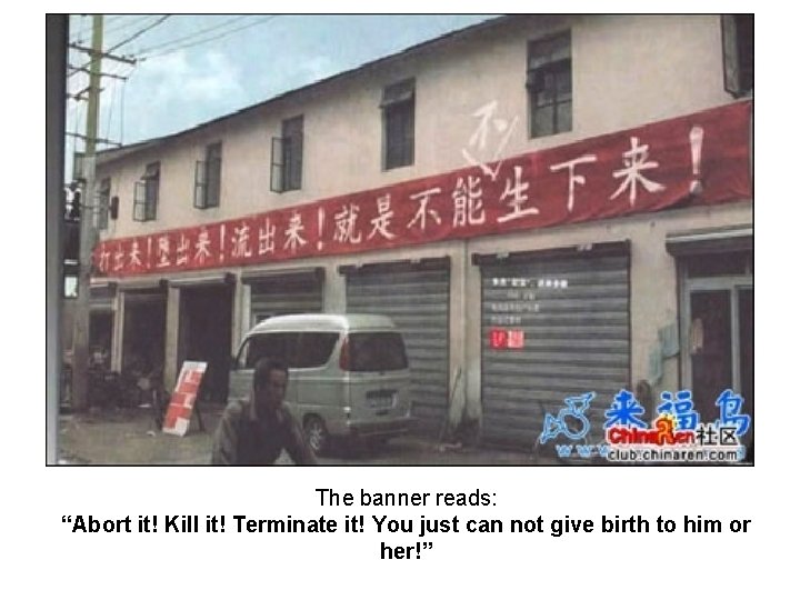 The banner reads: “Abort it! Kill it! Terminate it! You just can not give