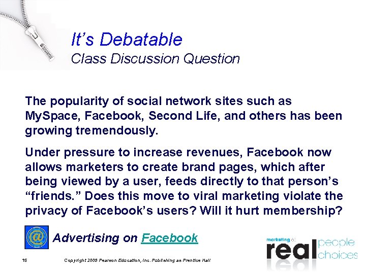 It’s Debatable Class Discussion Question The popularity of social network sites such as My.