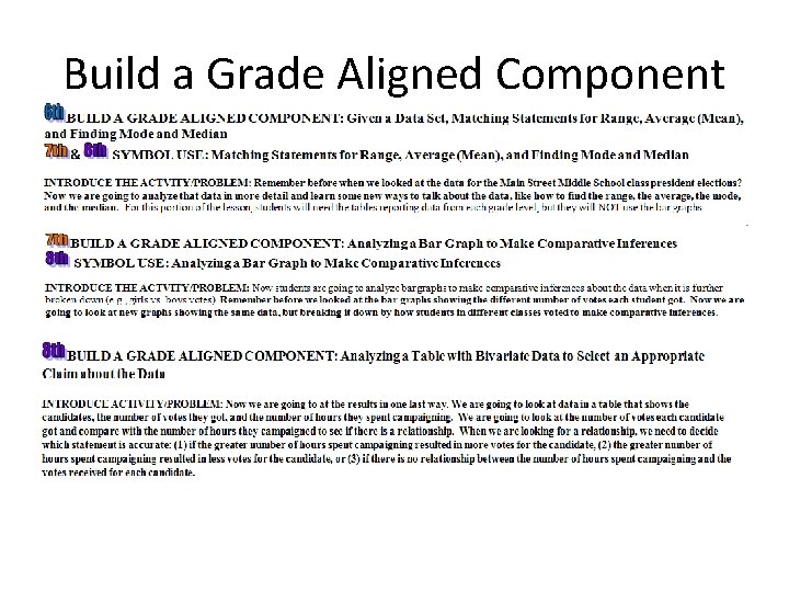 Build a Grade Aligned Component 