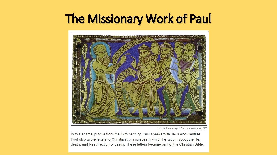 The Missionary Work of Paul 