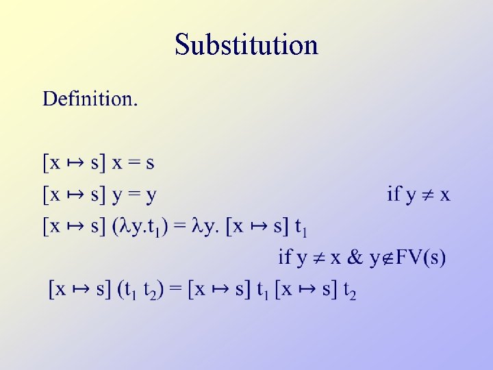 Substitution v 
