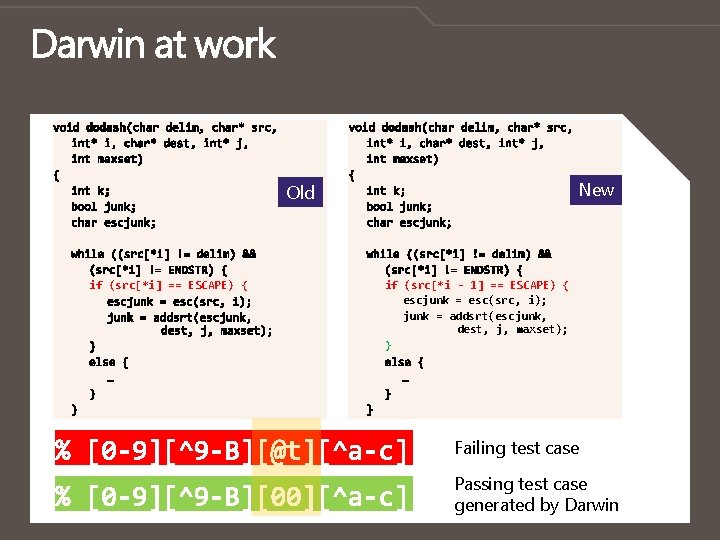 New Old if (src[*i] == ESCAPE) { if (src[*i - 1] == ESCAPE) {
