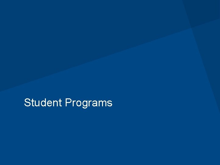 Student Programs 