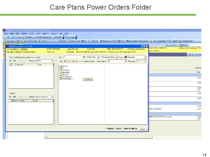 Care Plans Power Orders Folder 14 