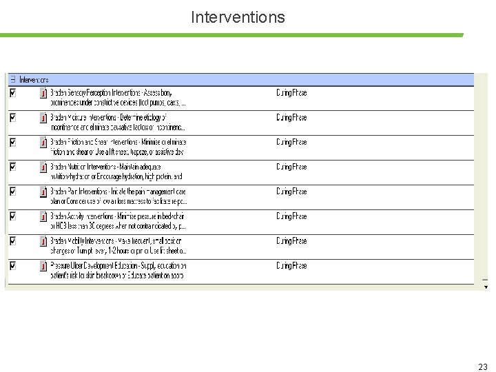 Interventions 23 
