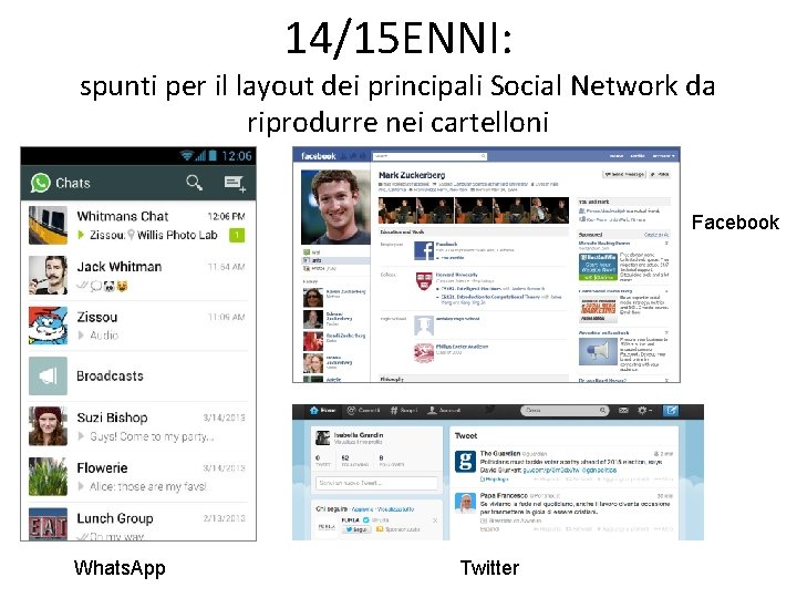 14/15 ENNI: spunti per il layout dei principali Social Network da riprodurre nei cartelloni