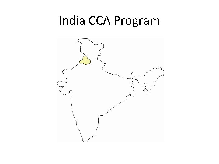 India CCA Program 