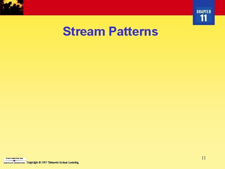 CHAPTER 11 Stream Patterns 11 Copyright © 2007 Thomson Delmar Learning 