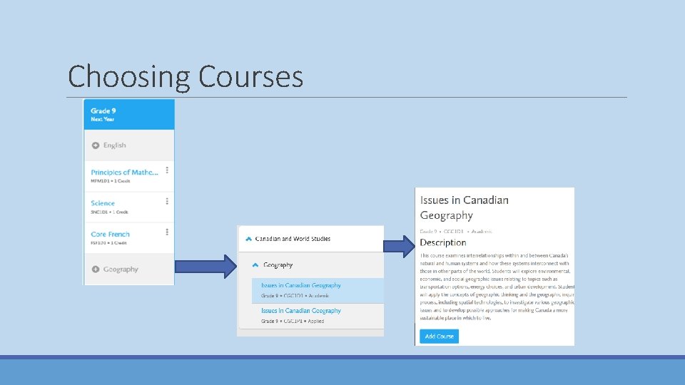 Choosing Courses 