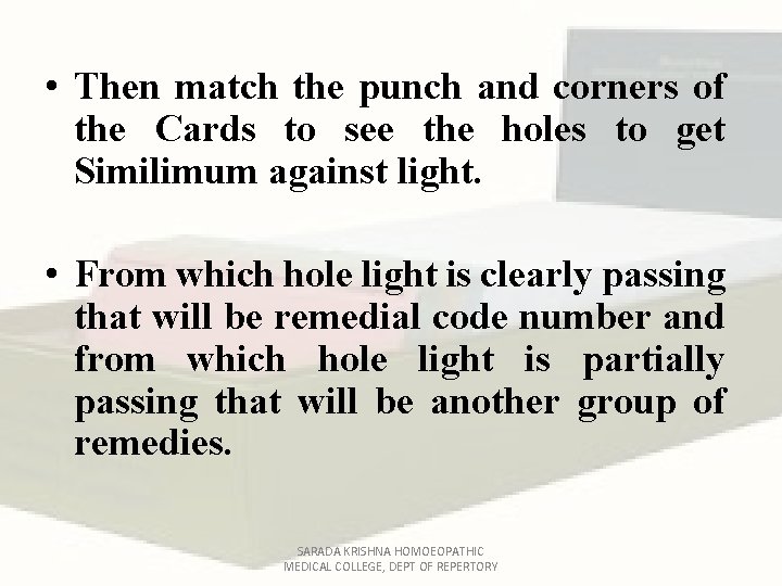  • Then match the punch and corners of the Cards to see the
