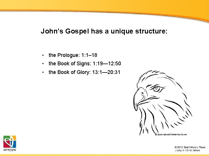 John’s Gospel has a unique structure: • the Prologue: 1: 1– 18 • the