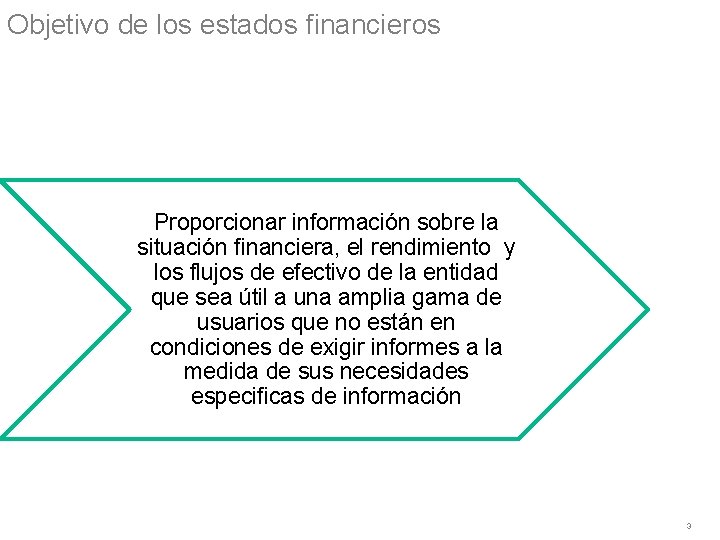 Objetivo de los estados financieros Proporcionar información sobre la situación financiera, el rendimiento y