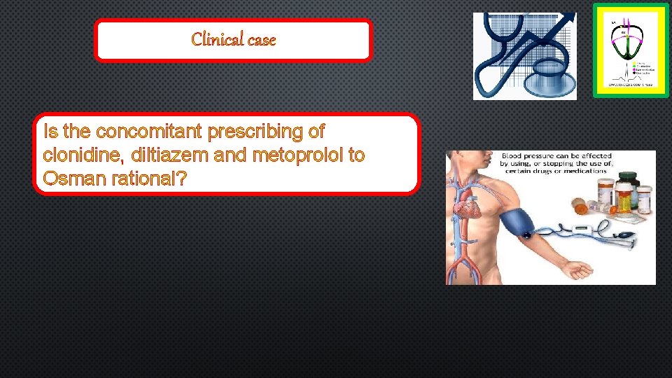 Clinical case Is the concomitant prescribing of clonidine, diltiazem and metoprolol to Osman rational?