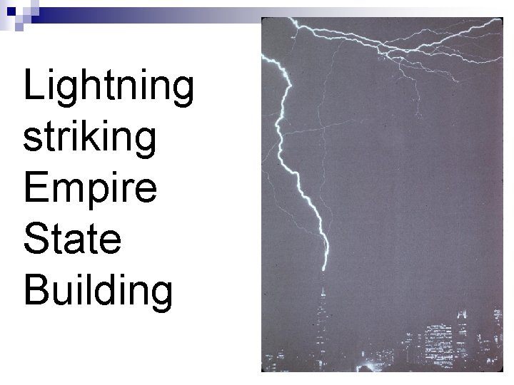 Lightning striking Empire State Building 