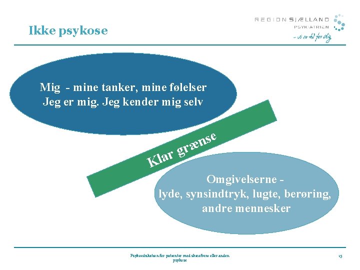 Ikke psykose Mig - mine tanker, mine følelser Jeg er mig. Jeg kender mig