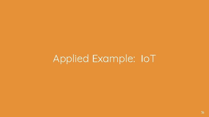 Applied Example: Io. T 56 