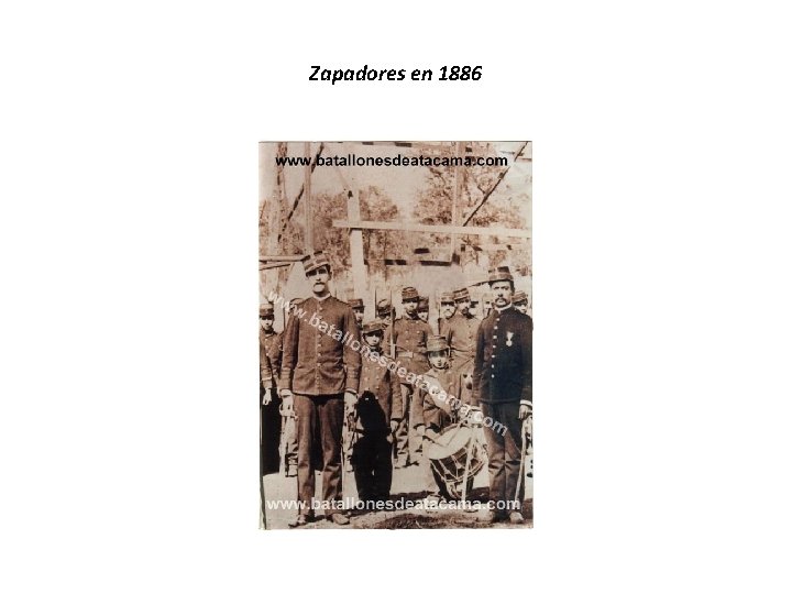 Zapadores en 1886 Zapadores en 1886