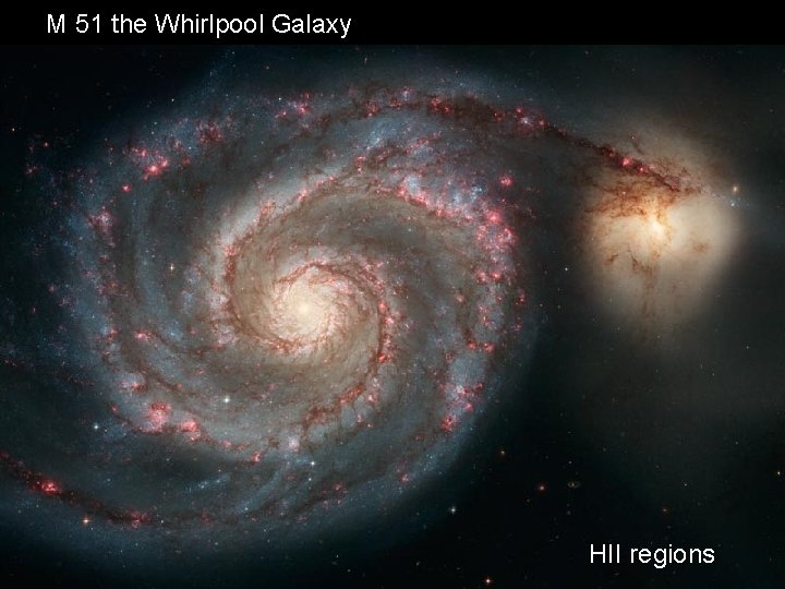 M 51 the Whirlpool Galaxy HII regions 