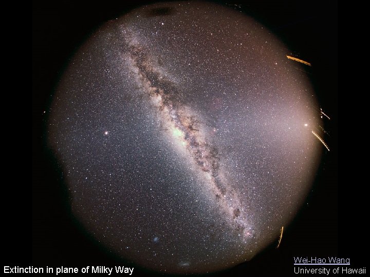 PX 269 Galaxies Extinction in plane of Milky Way Wei-Hao Wang University of Hawaii