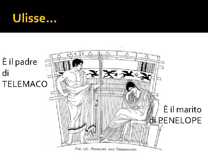 Ulisse… È il padre di TELEMACO È il marito di PENELOPE 