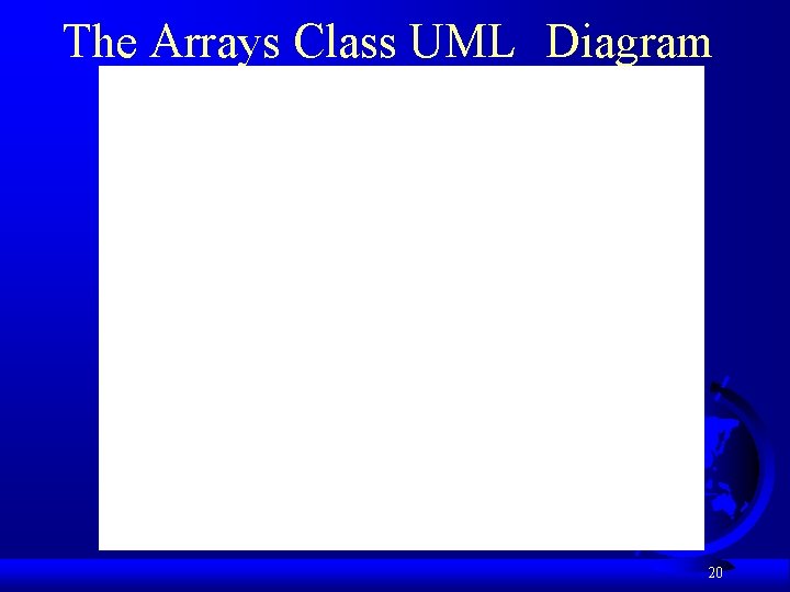 The Arrays Class UML Diagram 20 