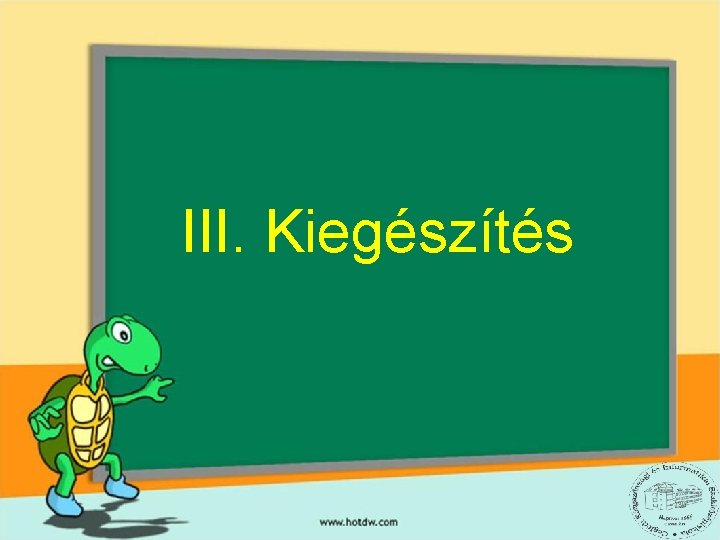 III. Kiegészítés 