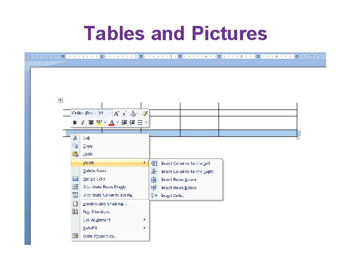 Tables and Pictures 