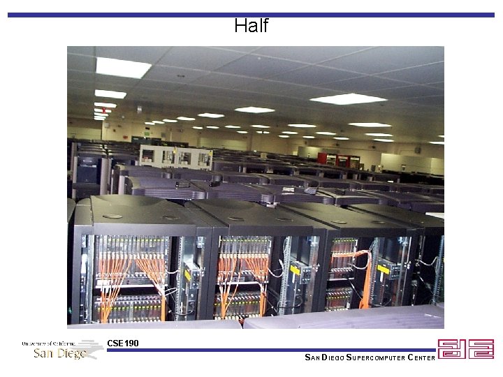 Half CSE 190 SAN DIEGO SUPERCOMPUTER CENTER 