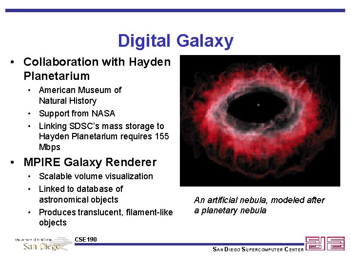 Digital Galaxy • Collaboration with Hayden Planetarium • American Museum of Natural History •
