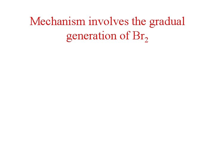 Mechanism involves the gradual generation of Br 2 