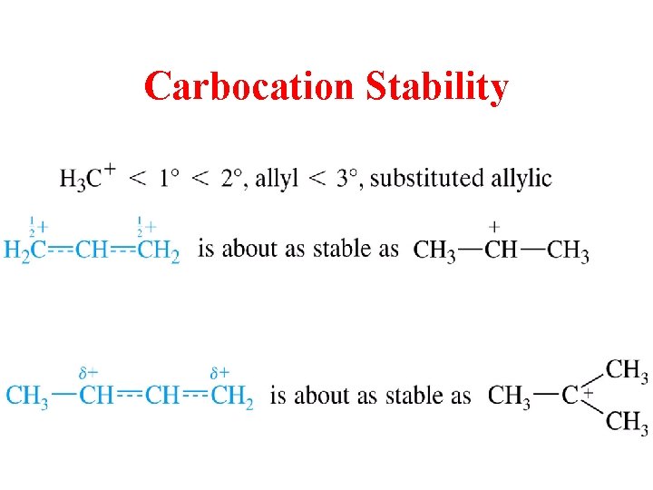 Carbocation Stability 
