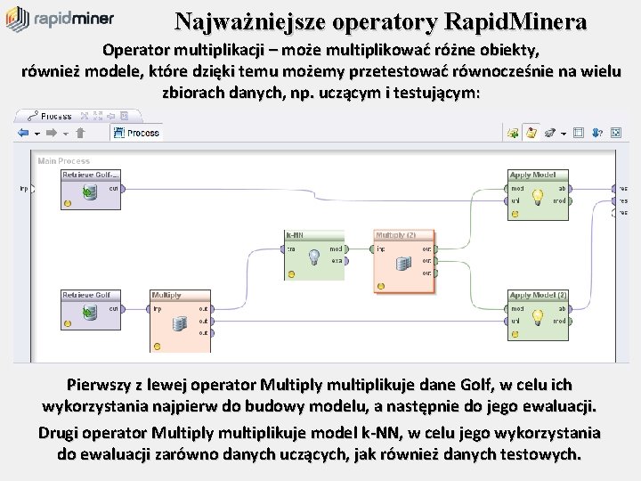 Najważniejsze operatory Rapid. Minera Operator multiplikacji – może multiplikować różne obiekty, również modele, które
