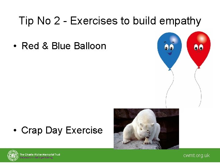 Tip No 2 - Exercises to build empathy • Red & Blue Balloon •