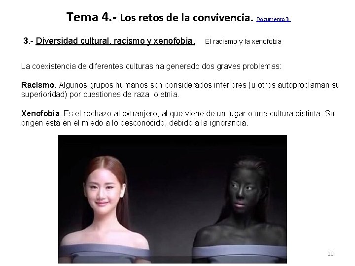 Tema 4. - Los retos de la convivencia. Documento 3. 3. - Diversidad cultural, Tema 4. - Los retos de la convivencia. Documento 3. 3. - Diversidad cultural,