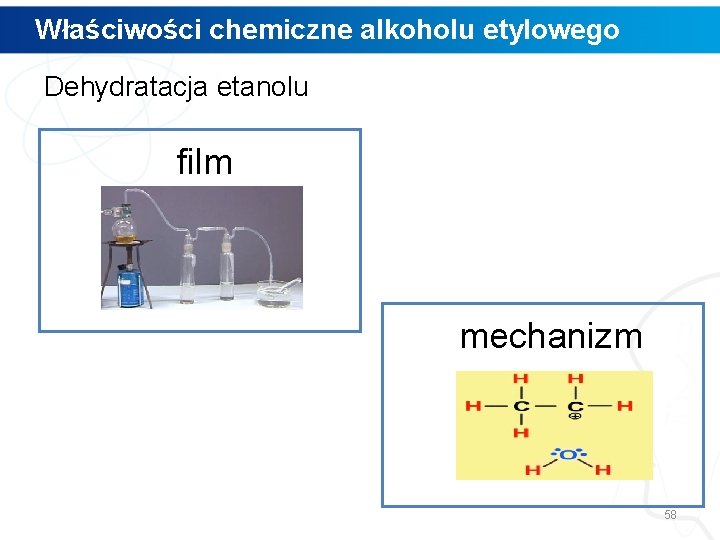 Właściwości chemiczne alkoholu etylowego Dehydratacja etanolu film mechanizm 58 