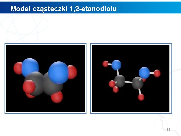 Model cząsteczki 1, 2 -etanodiolu 69 